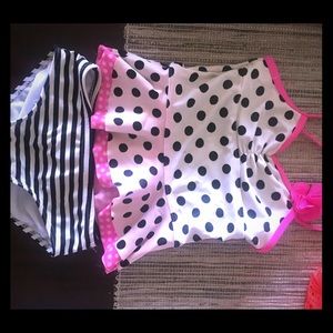 3 little girl bathing suits size 4T